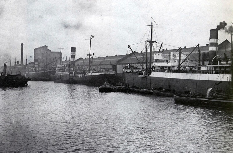 Liverpool Brunswick Dock with Harrison Ships